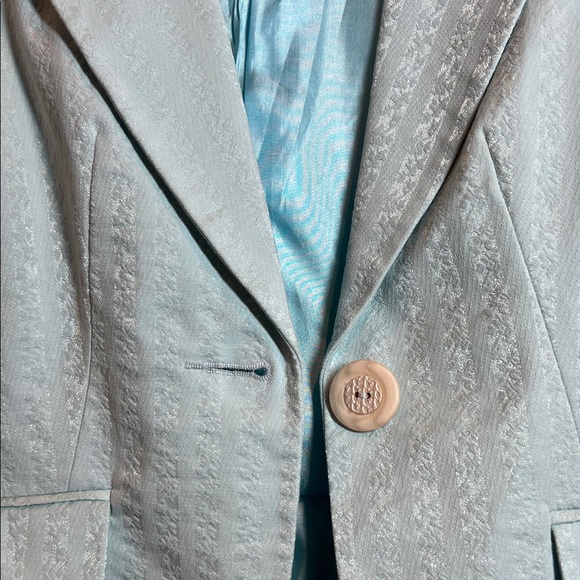 Élan Chic Light Blue Women's Blazer - Picture 3 of 16